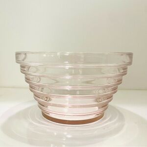 Elegant Pink Glass Bowl